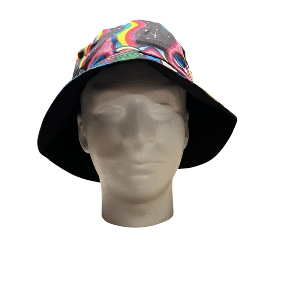 Unisex Psychedelic Mushroom Trippy Packable Travel Bucket Hat - Picture 8 of 9
